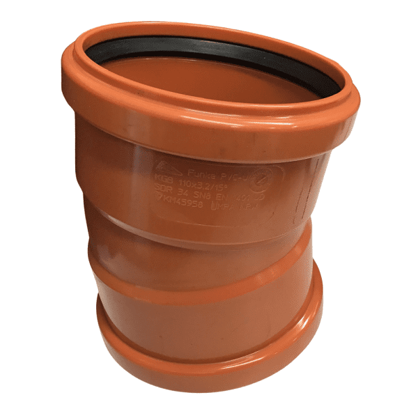 Funke 30 Deg. Double Socket Bend Underground 110mm
