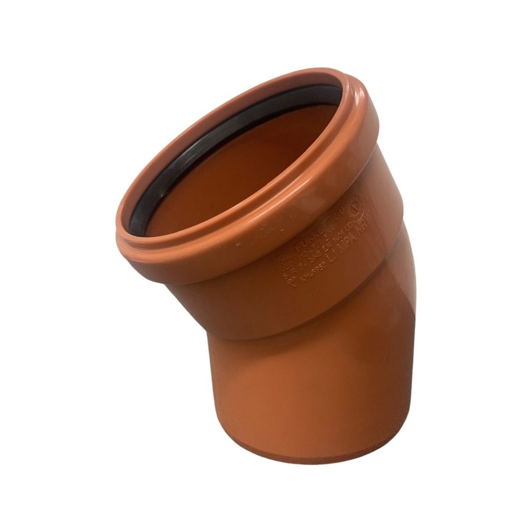 UG30SS Funke 45 Deg. Double Socket Bend Underground 110mm UG30SS