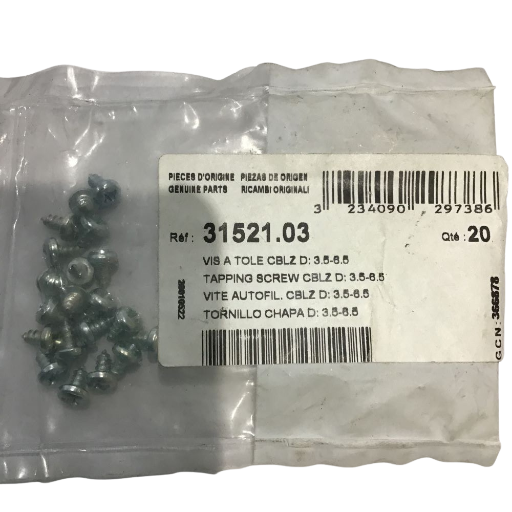 Chaffoteaux 31521.03 Tapping Screws (20 Pieces) Chaffoteaux 31521.03 Tapping Screws (20 Pieces)