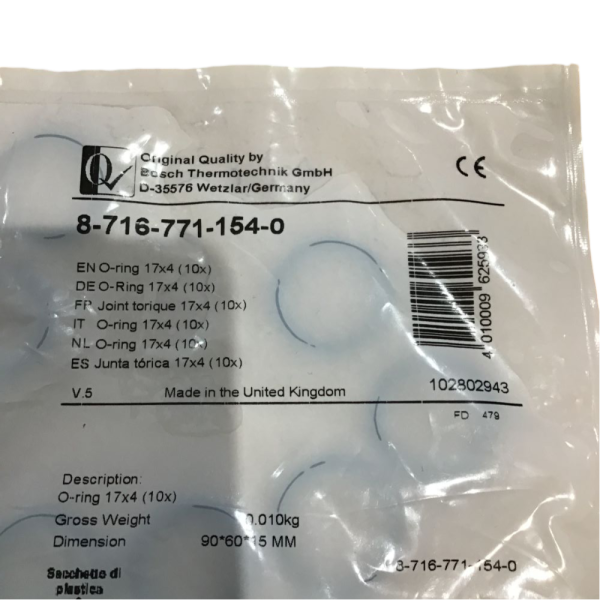 Worcester 87167711540 O-Ring 17 x 4 (10 pieces)
