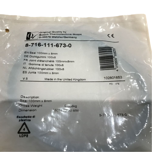 Worcester 87161116730 Seal 100mm x 8mm