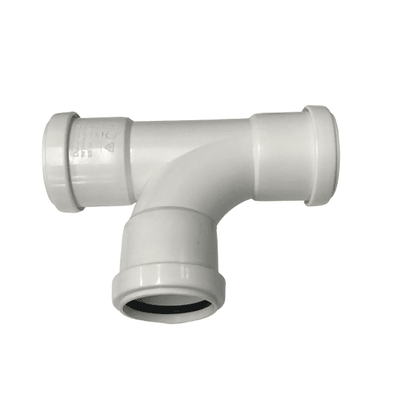 Push Fit 40mm Tee White